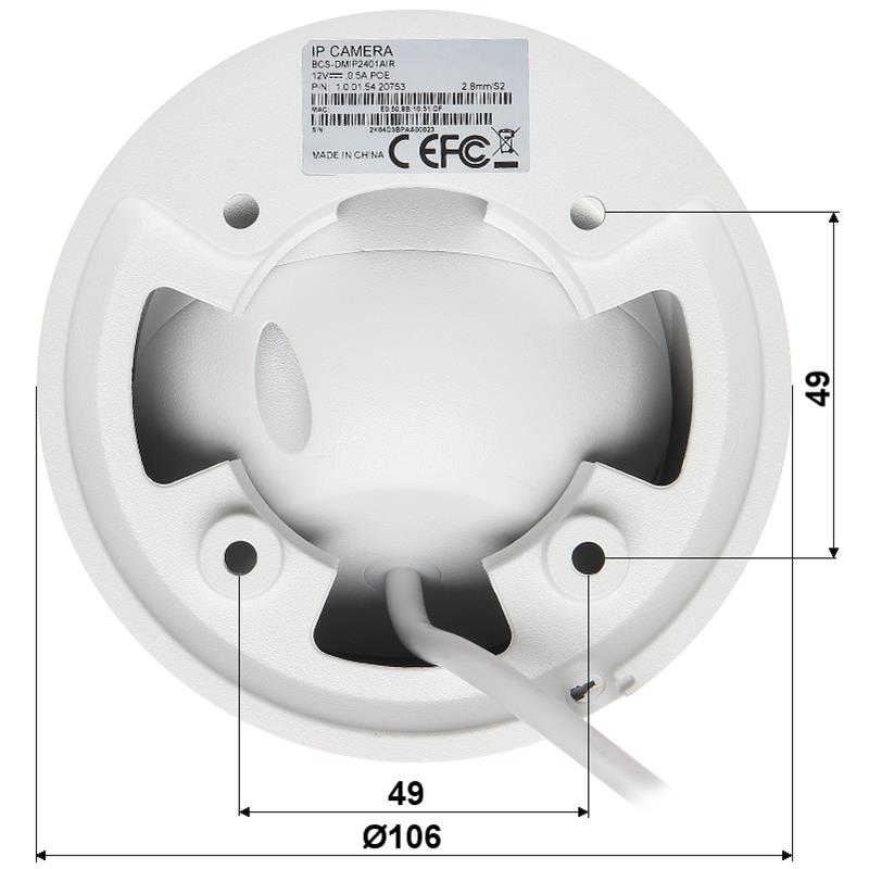 KAMERA IP BCS-DMIP2401AIR-IV - 4.0 Mpx 2.8 mm